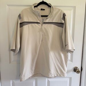 Nike Golf Beige Pullover lightweight jacket men’s large short sleeve